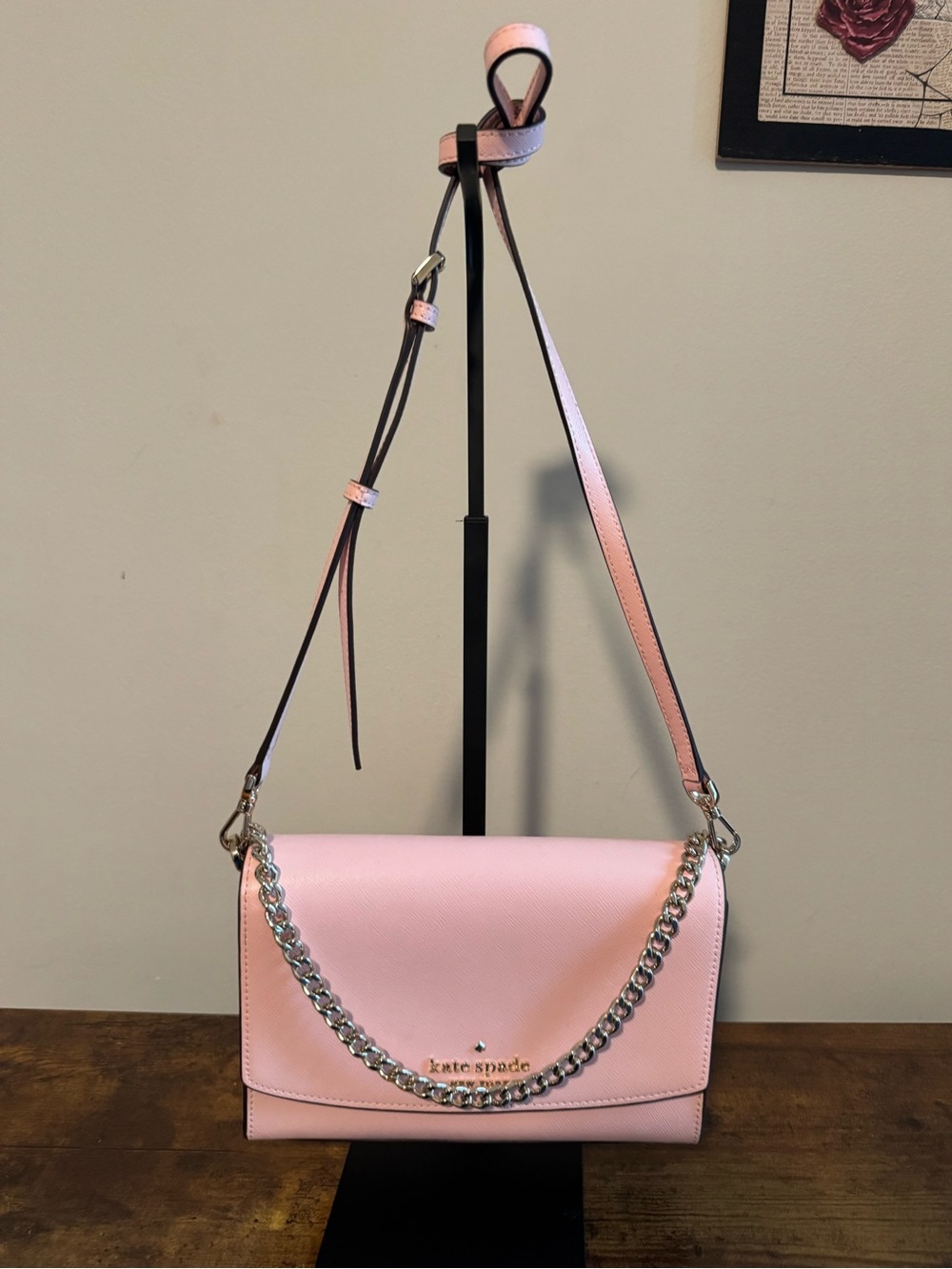 Kate Spade Pink Leather Chain Shoulder Bag